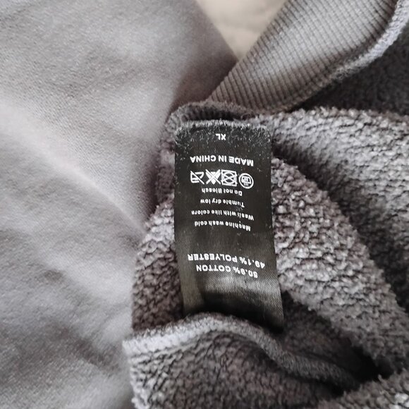 Comfrt Men's Steel Grey Signature Logo Oversized-Fit Pullover Hoodie Size XL - Picture 5 of 5